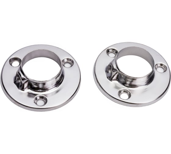 Изображение товара Штангодержатель Скобяной боковой d25 хром (2 шт.) Хедер 002398