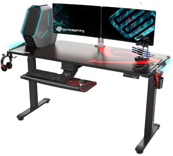 Изображение товара Стол для для компьютера c электрической регулировкой по высоте и RGB-подсветкой EUREKA ERK-EGD-S62B-V1