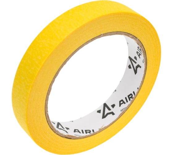 Изображение товара Клейкая малярная лента Airline термостойкая 80C, 19 мм, 40 м, желтая ADTP001