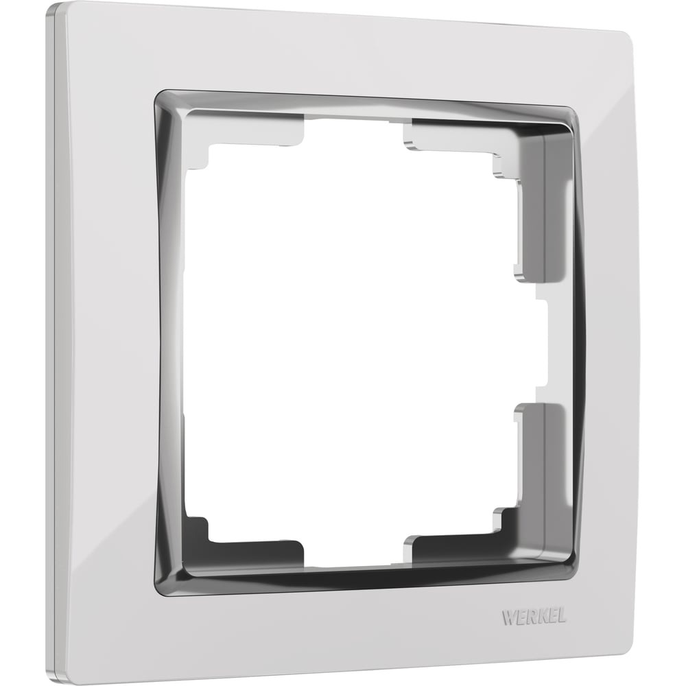Рамка Werkel Snabb одноместная хром/белая (a051657) - 2