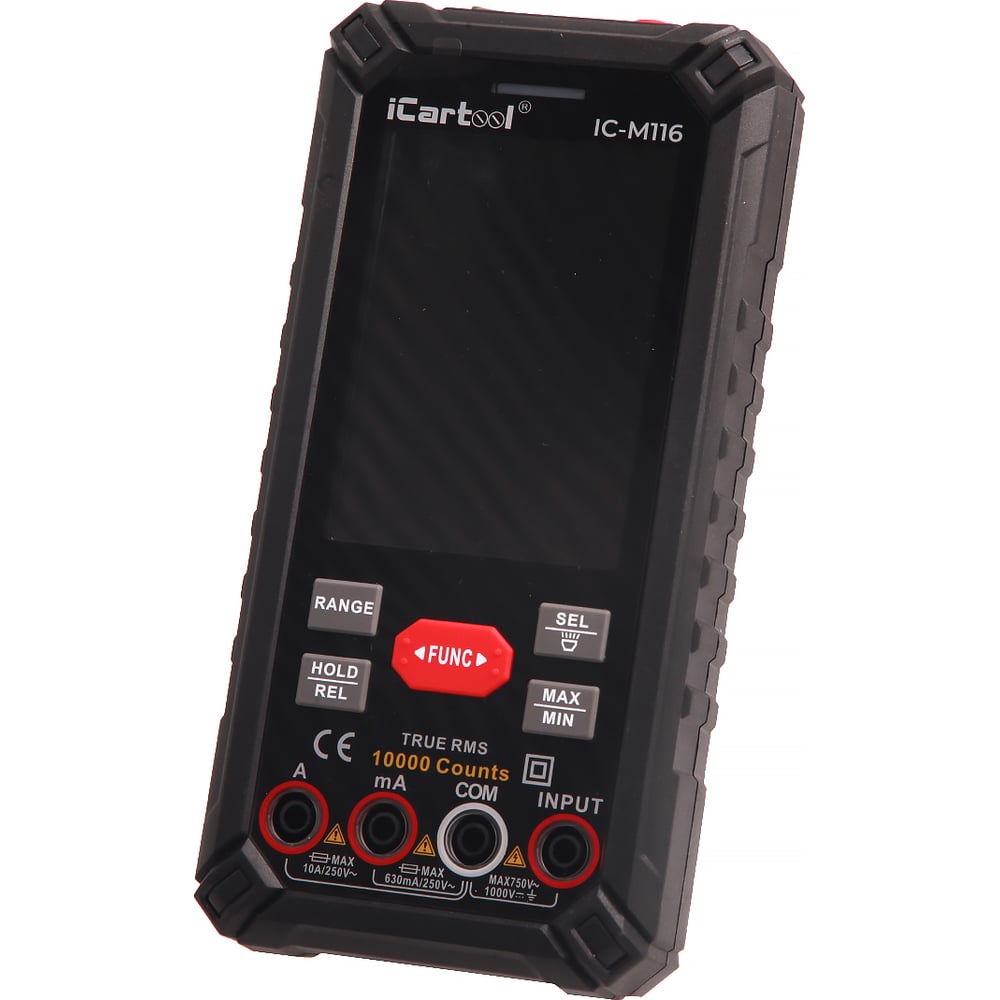 Профессиональный цифровой смарт мультиметр iCarTool CATIII 1000V, СATIV 600V, TrueRMS, AC/DC IC-M116