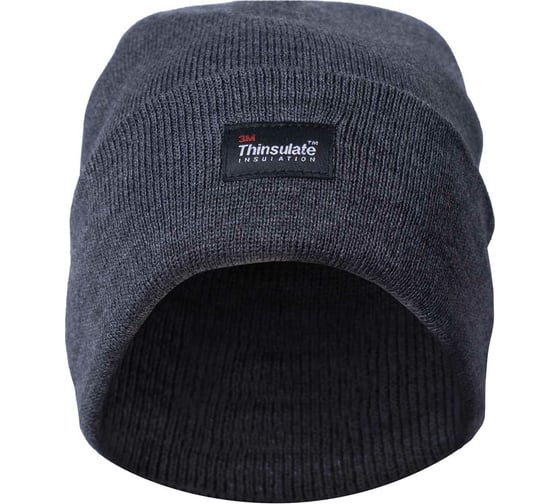 Изображение товара Двойная трикотажная шапка ГК Спецобъединение с утеплителем Тинсулейт, серая Шап 700