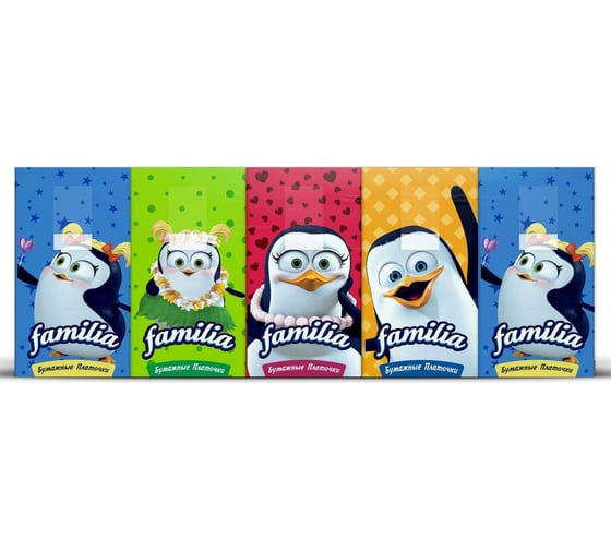 Изображение товара Бумажные платочки Focus 3-сл 10 шт/уп FAMILIA H-5031397