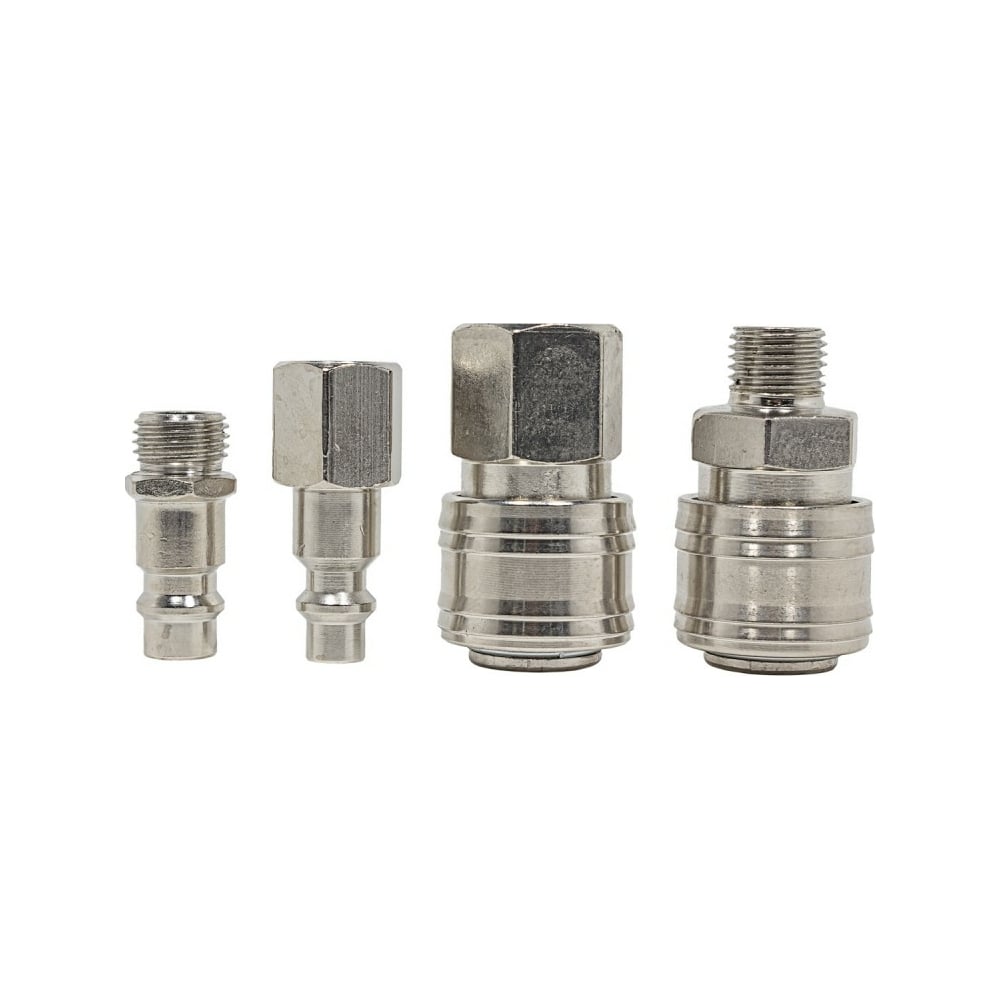 Изображение товара Набор быстроразъемных соединений 1/4 дюйма, 4 шт Forcekraft FK-SE14-4