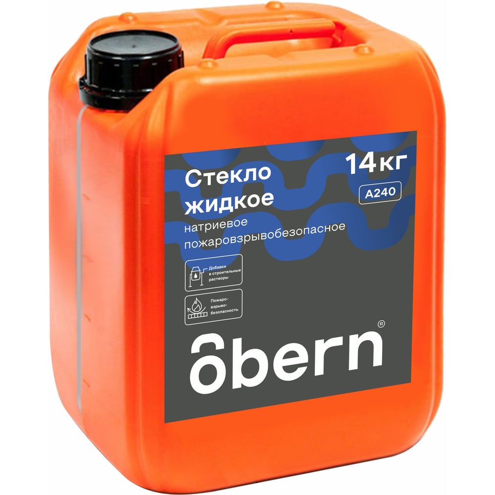 Изображение товара Жидкое стекло Obern 14 кг для камня бетона кирпича и дерева