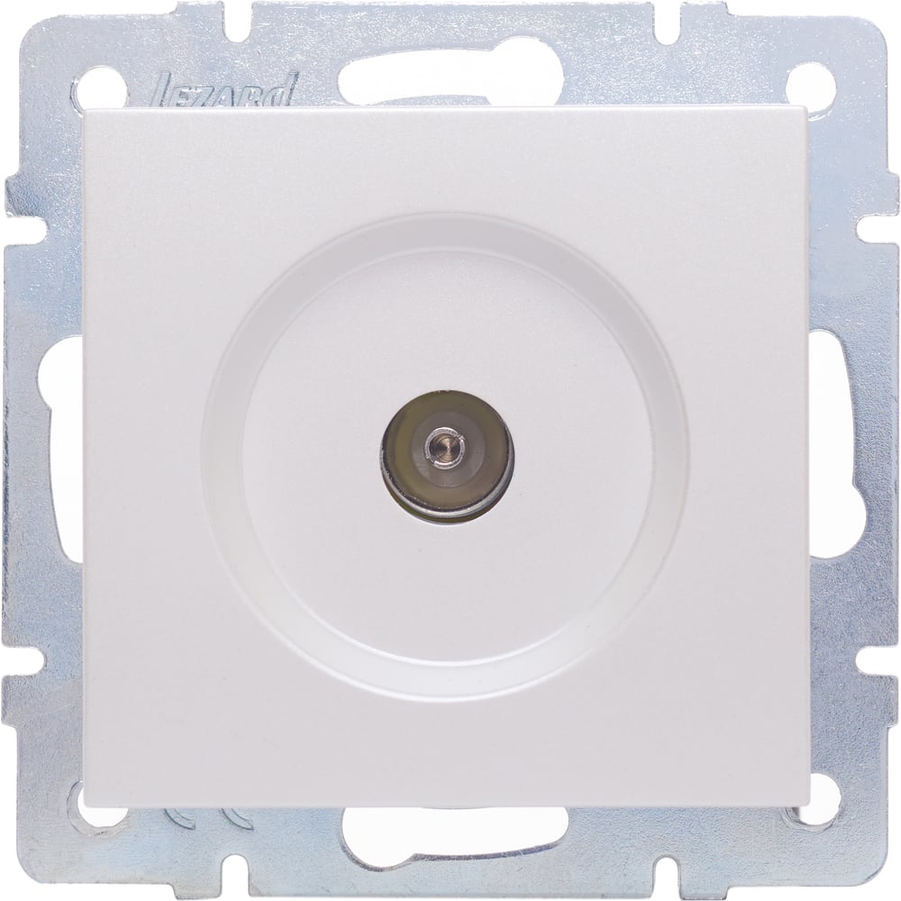 Изображение товара Проходная телевизионная розетка Lezard VESNA жемчужно-белый перламутр