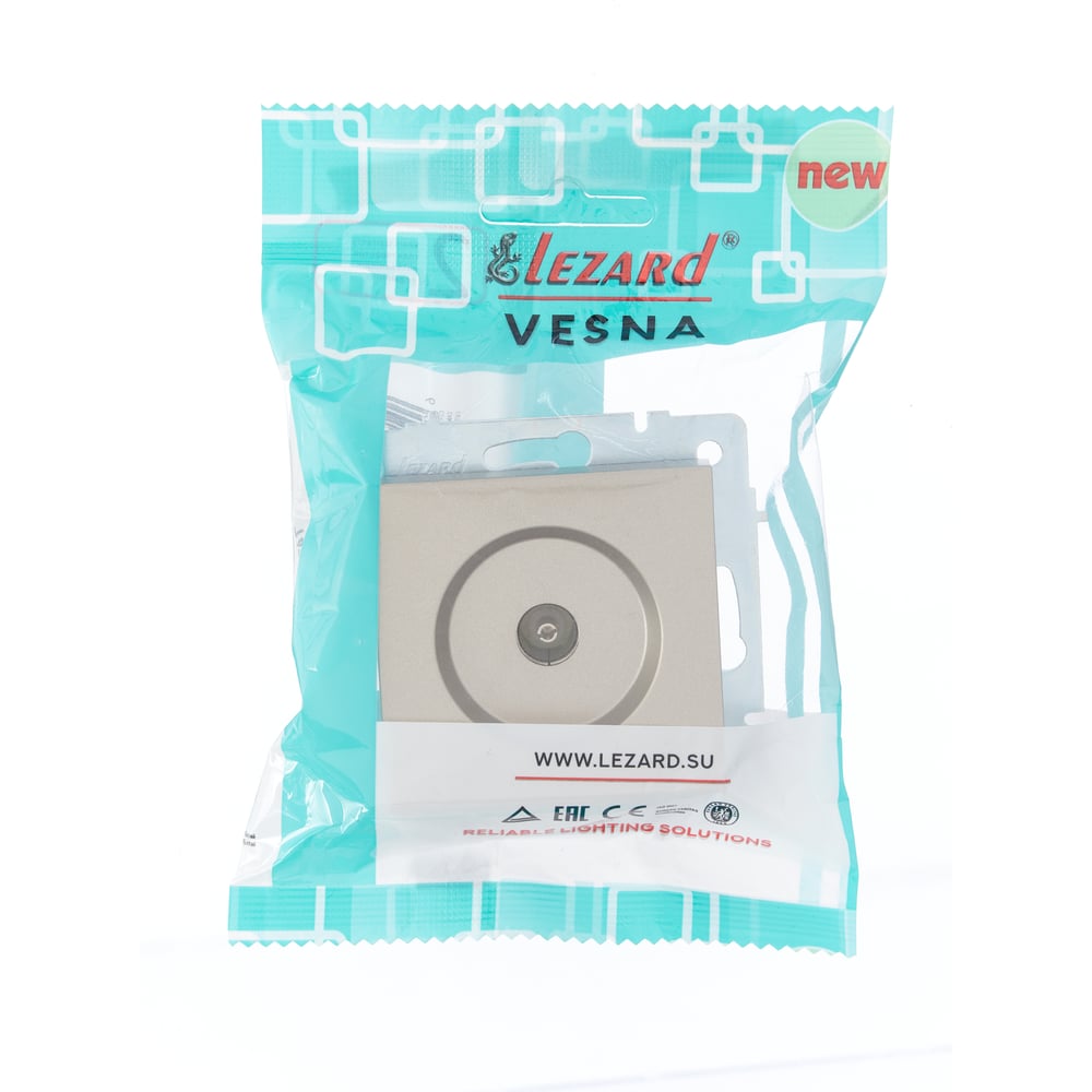 Изображение товара Оконечная телевизионная розетка Lezard VESNA титан 742-3788-130