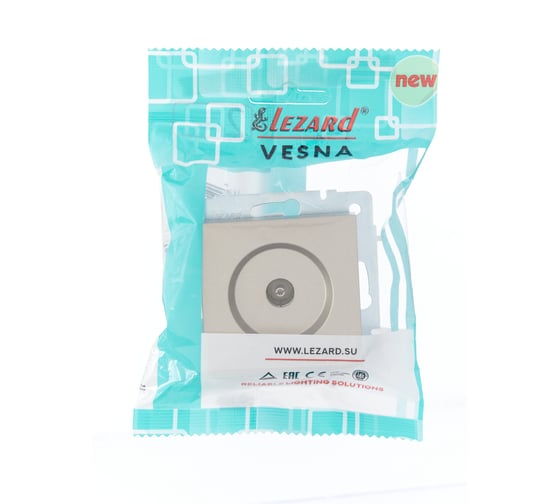 Изображение товара Оконечная розетка Lezard VESNA титан 742-3788-130