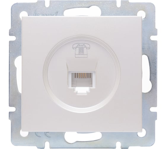 Изображение товара Телефонная розетка Lezard VESNA евро жемчужно-белый перламутр 742-3088-137