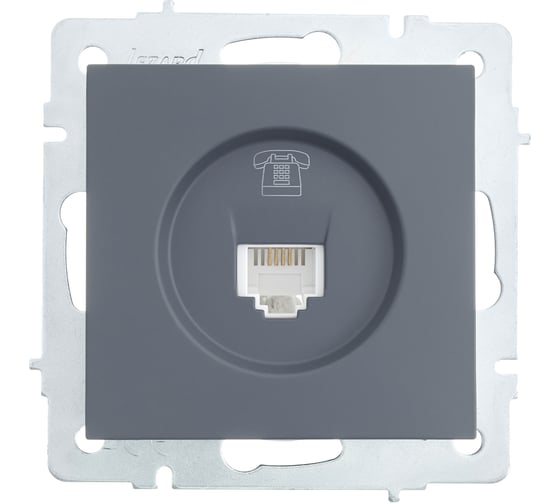 Изображение товара Телефонная розетка Lezard VESNA евро графит 742-3488-137