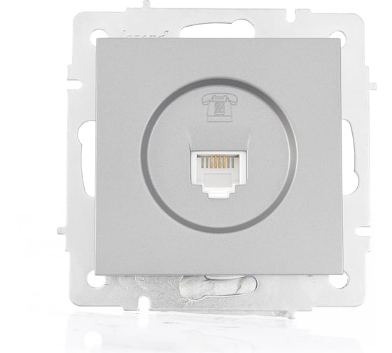 Изображение товара Телефонная розетка Lezard VESNA евро платина 742-3588-137