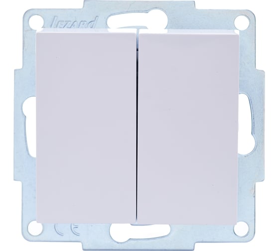 Изображение товара Двойной выключатель Lezard VESNA белый 742-0288-101