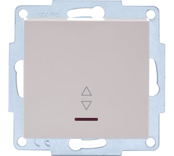 Изображение товара Двойной выключатель Lezard VESNA с подсветкой крем 742-0388-112