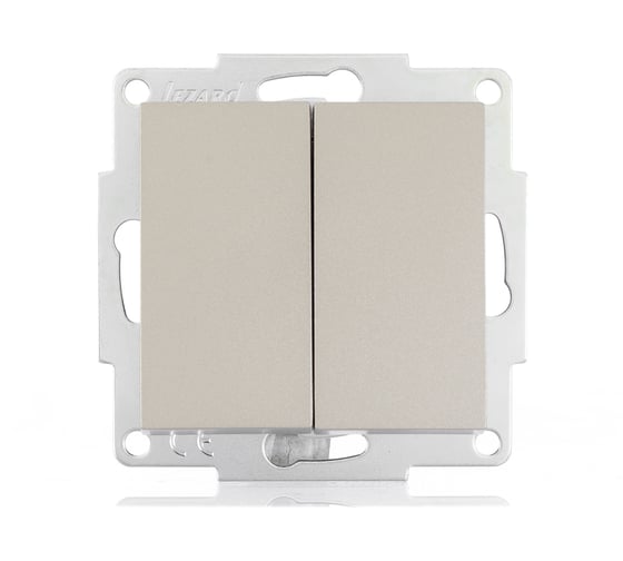Изображение товара Двойной выключатель Lezard VESNA титан 742-3788-101