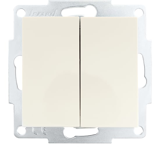 Изображение товара Двойной выключатель Lezard VESNA крем 742-0388-101