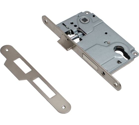 Изображение товара Врезной замок под цилиндр Trodos 85R1 SN никель 202171