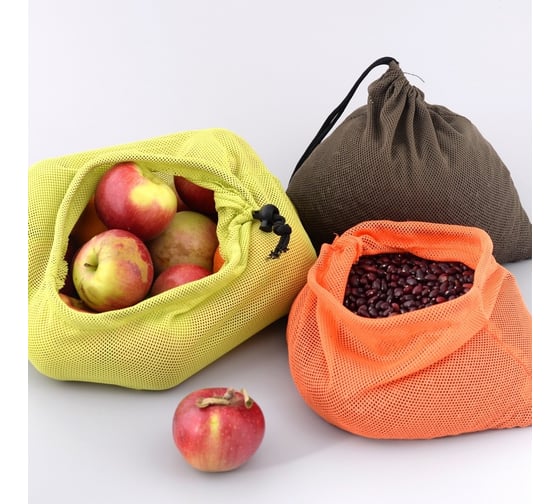 Изображение товара Мешок для хранения МУЛЬТИДОМ сетка, размер 22х25 см, 5 цветов МТ4-22