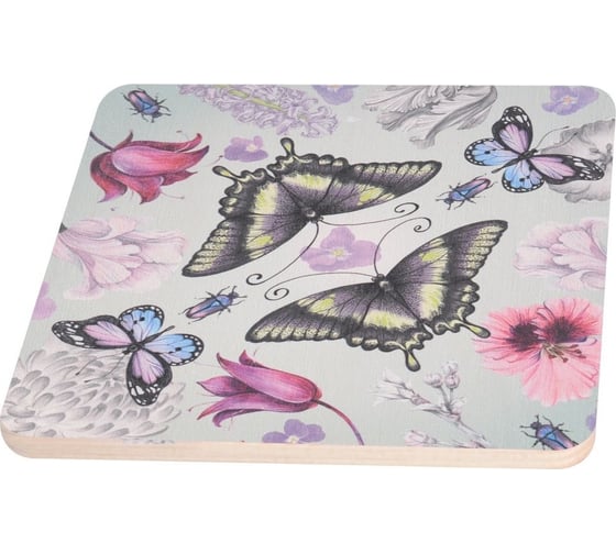 Изображение товара Подставка под горячее МУЛЬТИДОМ NEW Бабочки размер 14х14 см, 4 дизайна МТ18-10