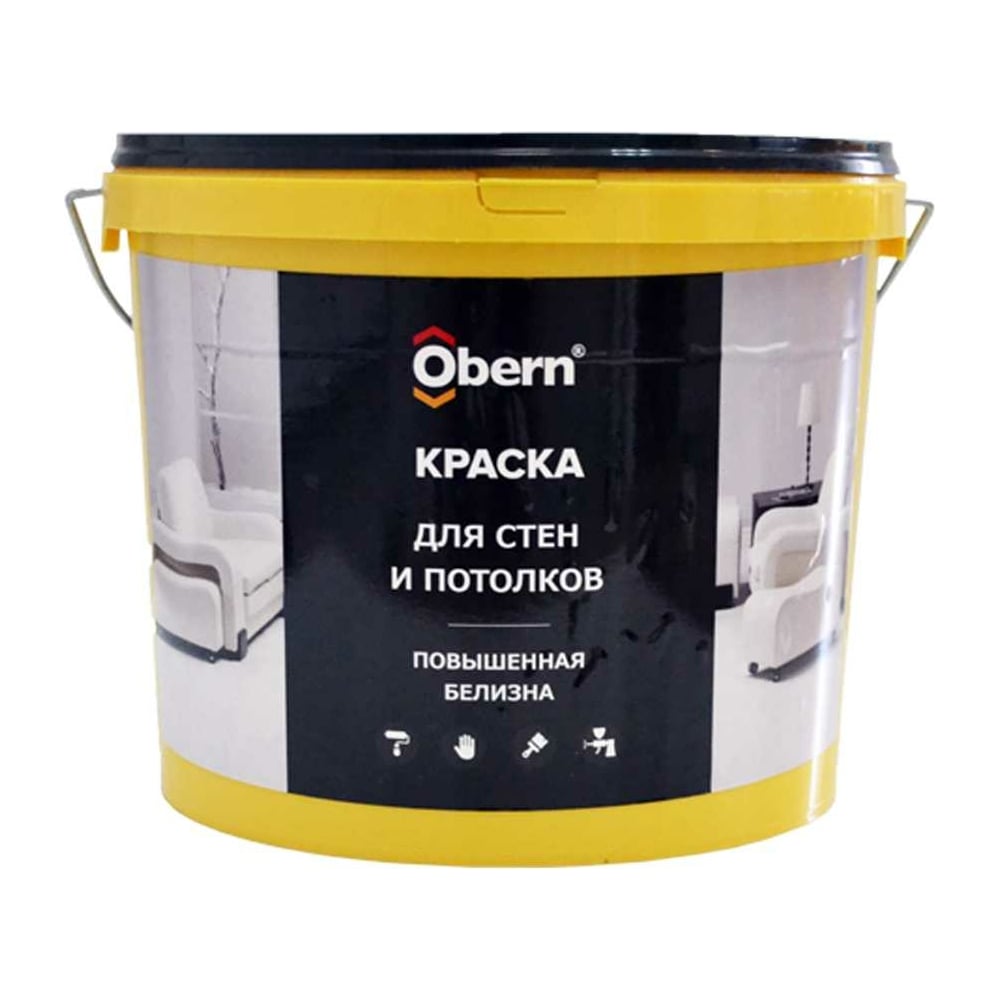 Краска для стен и потолков Obern mr proper моющая жидкость для полов и стен бережная уборка 500 мл