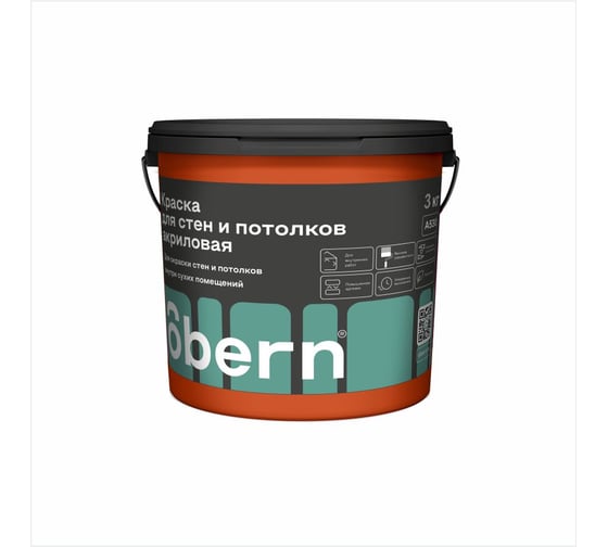 Изображение товара Краска для стен и потолков Obern 3 кг 17607