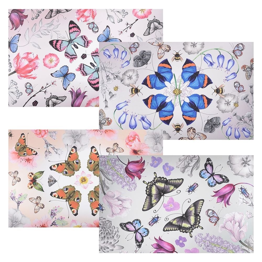 Изображение товара Салфетка МУЛЬТИДОМ NEW Бабочки 41х26 см, 4 дизайна, упаковка 1 шт