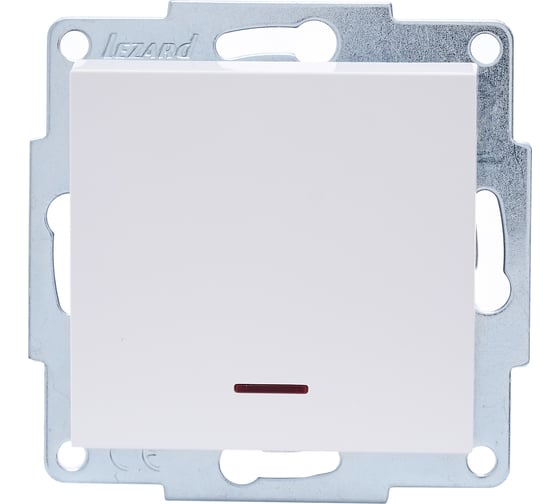 Изображение товара Выключатель Lezard VESNA с подсветкой белый 742-0288-111