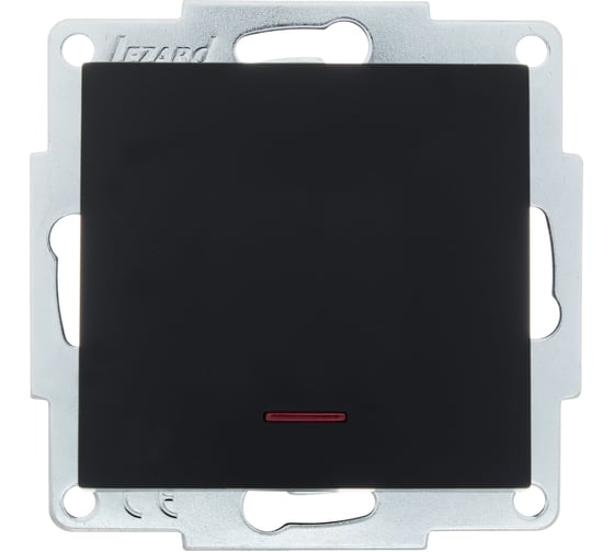 Изображение товара Выключатель Lezard VESNA с подсветкой чёрный бархат 742-4288-111