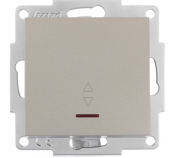 Изображение товара Проходной выключатель Lezard VESNA с подсветкой титан 742-3788-114