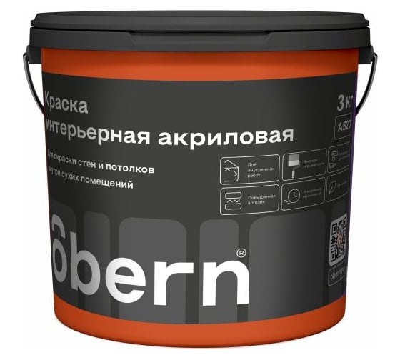Изображение товара Интерьерная краска Obern 3 кг 13518
