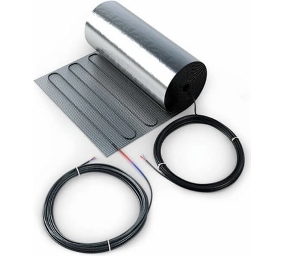 Изображение товара Одножильный мат сухой укладки под паркетную доску и ламинат Hemstedt ALU-Z 100 Вт/м2 30601-700