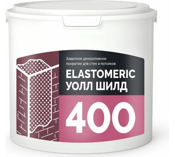 Изображение товара Универсальная эластичная защитная краска Elastomeric Systems 400 WALL SHIELD (3 кг; База С) 400404