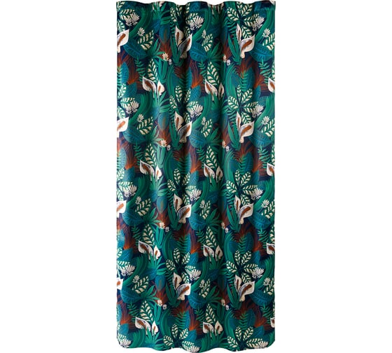 Изображение товара Готовая штора Moroshka Shangri La 160x260 см, крепление шторная лента, зеленый 913-207-02