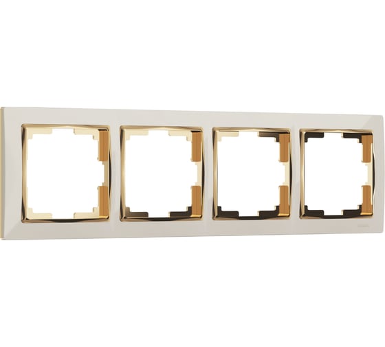Изображение товара Рамка на 4 поста WERKEL W0041932 Snabb слоновая кость/золото a051658