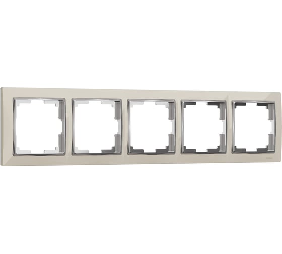 Изображение товара Рамка на 5 постов WERKEL W0051903 Snabb слоновая кость/хром a051642