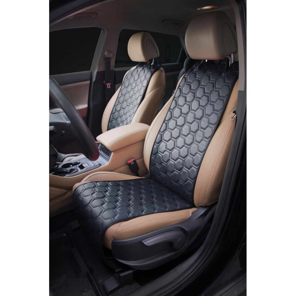 Изображение товара Накидки Airline из экокожи с перфорацией, передние, черные, универсальные