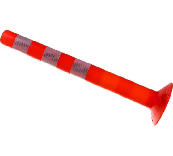 Изображение товара Парковочный столбик Airline 750мм(ССУ) 3 световозвр. полосы, болт.креп, пластик мягкий, оранжевый AKON005