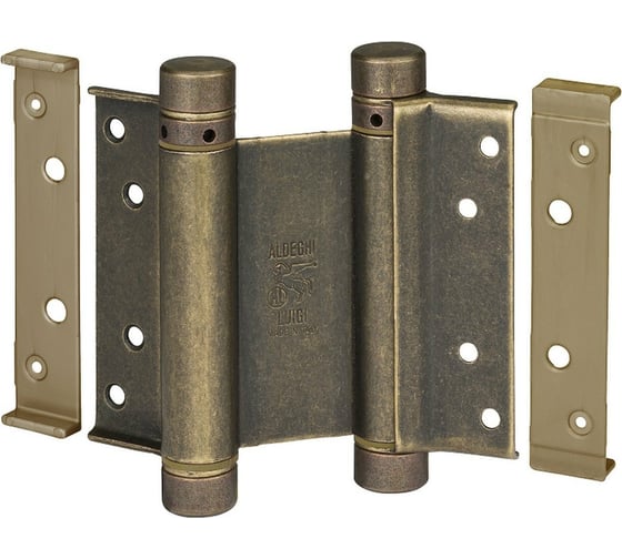 Изображение товара Петля 2-го действия ALDEGHI LUIGI SPA 125x48x42 мм, матовая античная бронза, к-т 2 шт. + ключ 101OS125B2