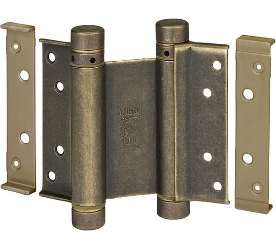 Изображение товара Петля 2-го действия ALDEGHI LUIGI SPA 125x48x42 мм, античная латунь, комплект 2 шт. + ключ 101OA125B2