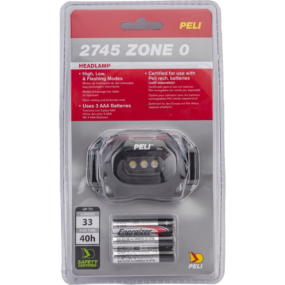 Изображение товара Взрывозащищенный налобный светодиодный фонарь PELI 2745Z0 черный