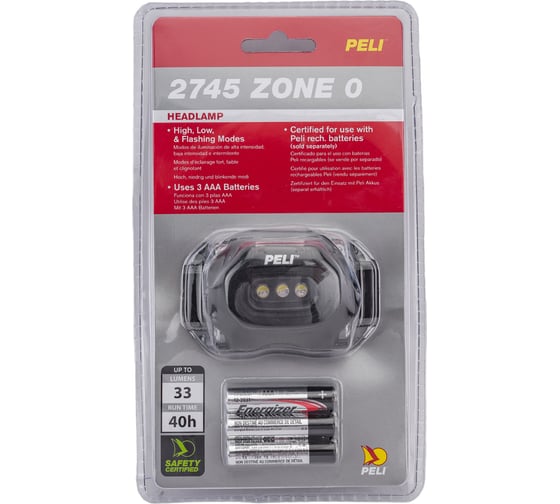 Изображение товара Взрывозащищенный фонарь PELI 2745Z0 черный, Pelican 027450-0104-110E