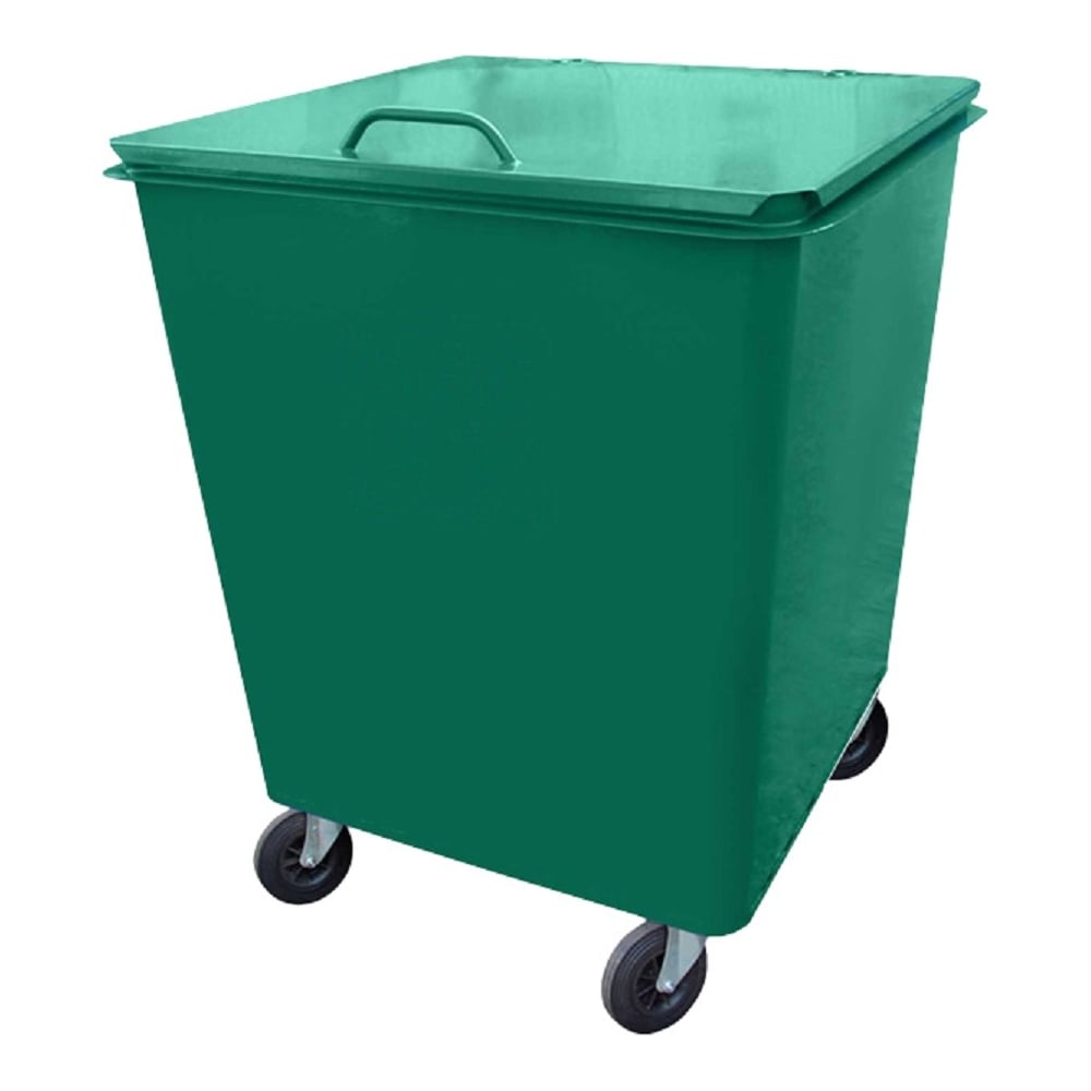Изображение товара Контейнер для ТБО Тара.ру металл, 0,75 м., с крышкой, на колёсах, зелёный 25336