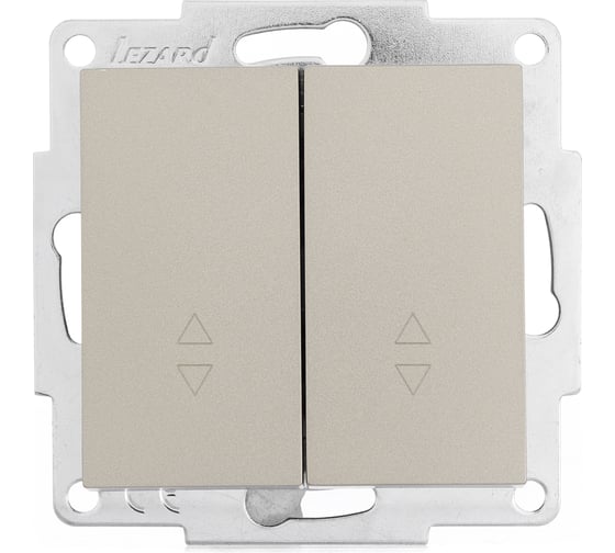 Изображение товара Проходной двойной выключатель Lezard VESNA титан 742-3788-106
