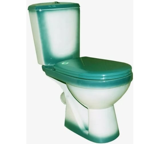 Изображение товара Унитаз-компакт Rosa Комфорт зеленый декор Вн УнЗ09