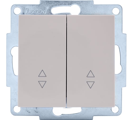 Изображение товара Проходной двойной выключатель Lezard VESNA крем 742-0388-106