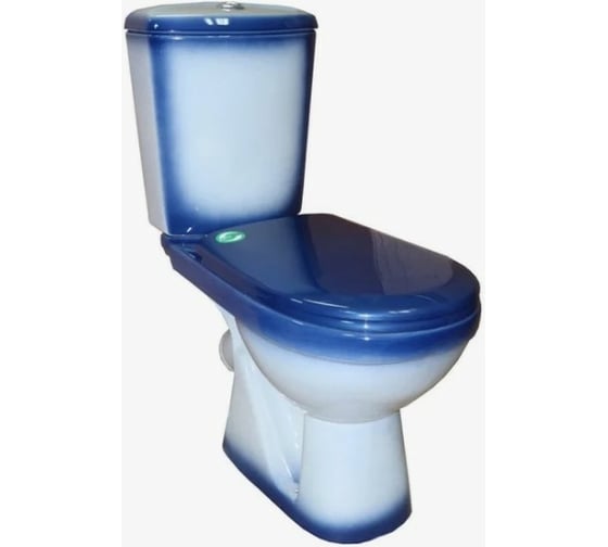 Изображение товара Унитаз-компакт Rosa Комфорт синий декор Вн УнС09