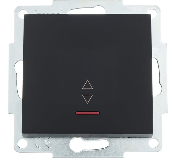 Изображение товара Проходной выключатель Lezard VESNA с подсветкой чёрный бархат 742-4288-114