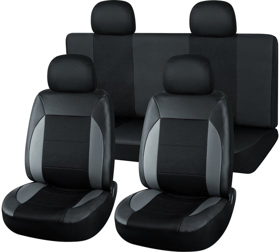 Изображение товара Универсальные чехлы VOIN Space 2 экокожа + сетка, размер M, 8 предметов, серый VN200101