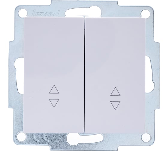 Изображение товара Проходной двойной выключатель Lezard VESNA белый 742-0288-106