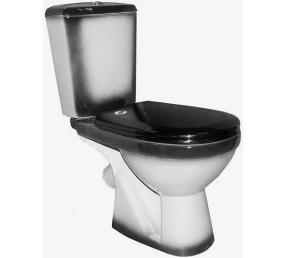 Изображение товара Унитаз-компакт Rosa Комфорт черный декор Вн УнЧ09