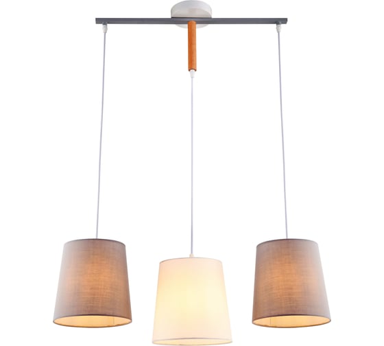 Изображение товара Люстра De Fran E27 220В 3x60Вт белый+ серый, AP-997-3 WT+MIX